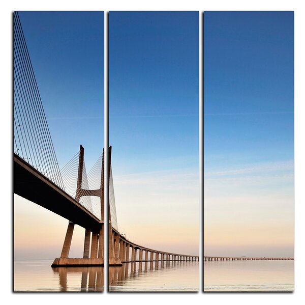 Slika na platnu - Most Vasco da Gama - kvadrat 3245B (75x75 cm)