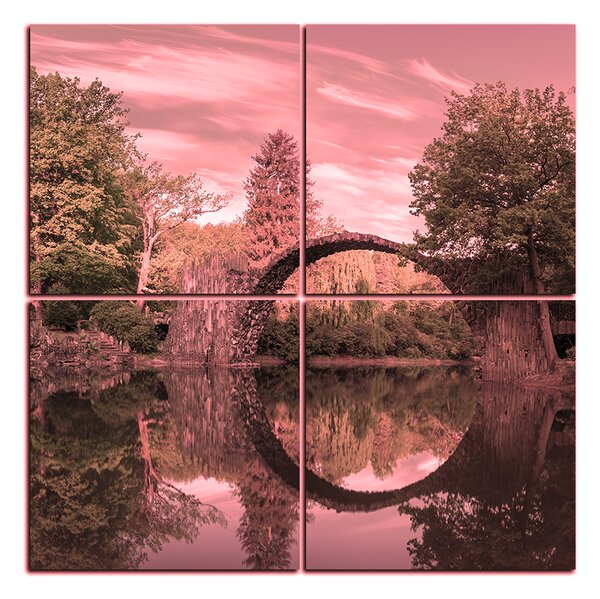 Slika na platnu - Most u parku u Kromlau - kvadrat 3246VE (60x60 cm)