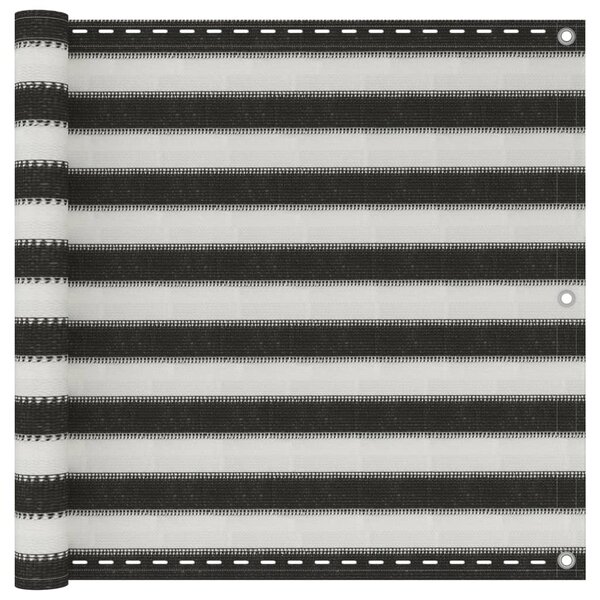 Balkonski zastor HDPE 90 x 500 cm antracit i bijeli - Antracitno siva / 90 x 500 cm