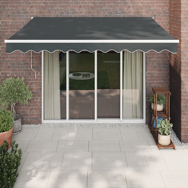 Tenda na uvlačenje antracit 3 x 2,5 m od tkanine i aluminija - Antracitno siva / 3 x 2.5 m
