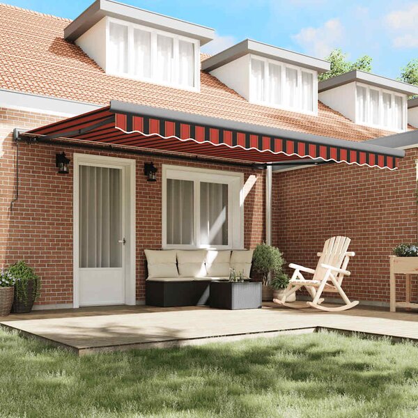 Tenda na uvlačenje narančasto-smeđa 4 x 3 m tkanina i aluminij - Šarena / 400 x 300 cm