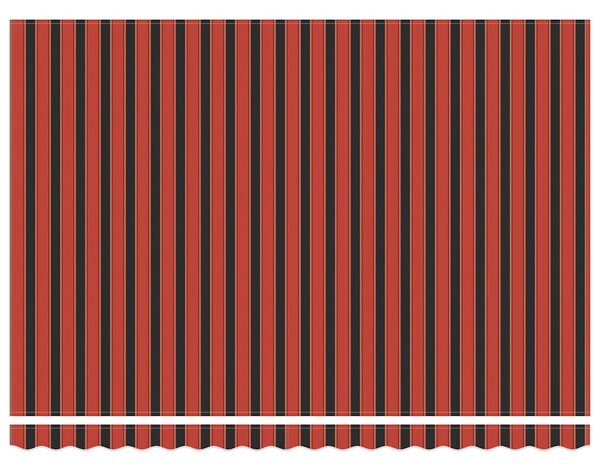 Tenda na uvlačenje narančasto-smeđa 4 x 3 m tkanina i aluminij - Šarena / 400 x 300 cm