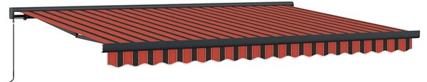Tenda na uvlačenje narančasto-smeđa 4 x 3 m tkanina i aluminij - Šarena / 400 x 300 cm