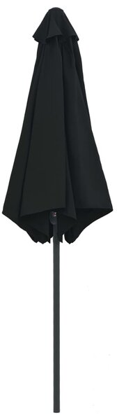 Vrtni suncobran s aluminijskim stupom 270 x 246 cm crni - Crna / N/A