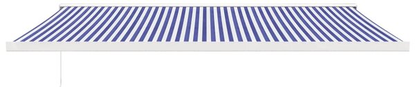 Tenda na uvlačenje plavo-bijela 5 x 3 m od tkanine i aluminija - Plava / 5 x 3 m