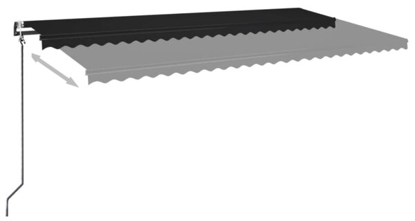 Automatska tenda sa senzorom za vjetar LED 600x350 cm antracit - Antracitno siva / 600 x 350 cm