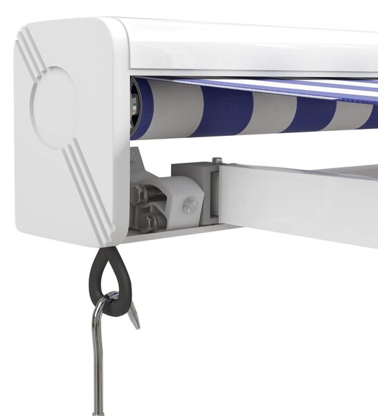 Tenda na uvlačenje plavo-bijela 5 x 3 m od tkanine i aluminija - Plava / 5 x 3 m