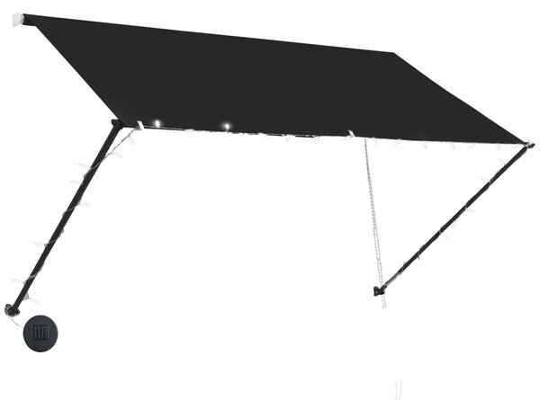 Tenda na uvlačenje s LED svjetlima 250 x 150 cm antracit - Antracitno siva / 250 x 150 cm