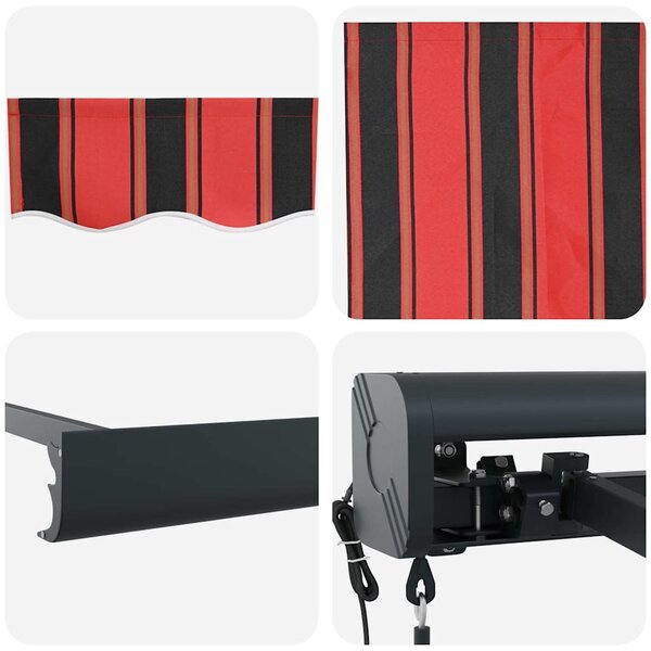 Tenda na uvlačenje narančasto-smeđa 3x2,5 m tkanina i aluminij - Narančasta / 3 x 2.5 m