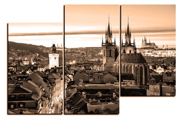 Slika na platnu - Panoramski pogled na stari Prag 1256FD (90x60 cm)