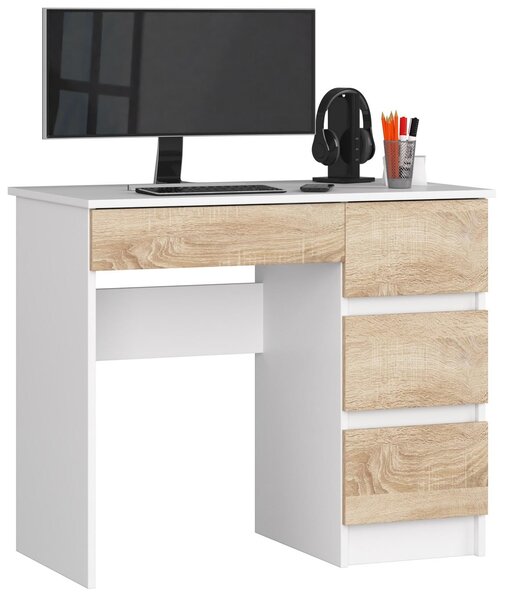 PC stolić Benicio II (bijela + hrast sonoma) (D)