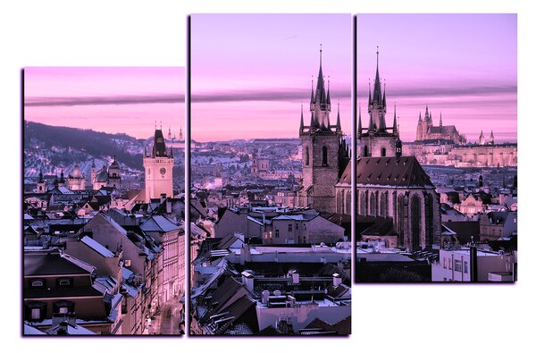 Slika na platnu - Panoramski pogled na stari Prag 1256VD (90x60 cm)