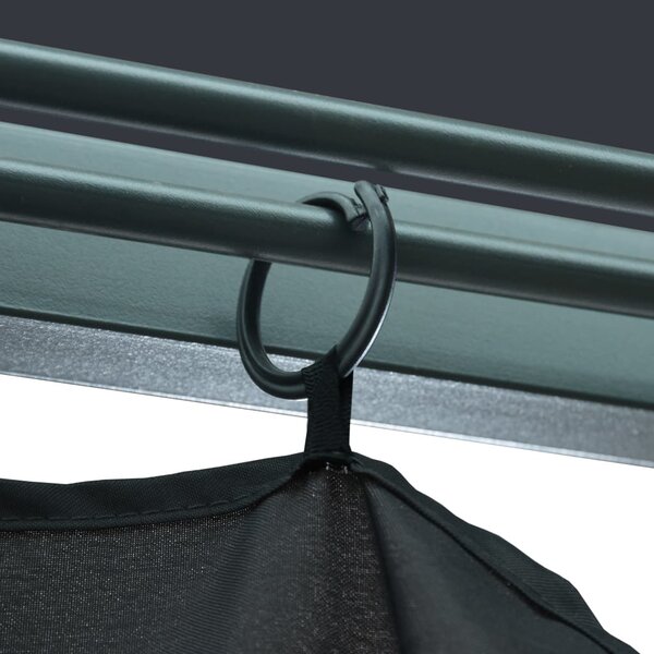 Sjenica sa zastorima i LED svjetlima 300 x 300 cm antracit - Antracitno siva / 300 x 300 cm