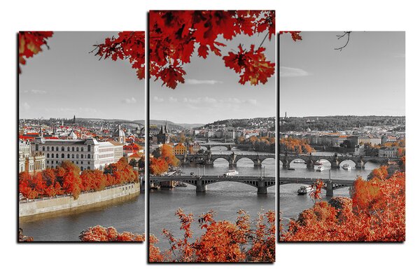 Slika na platnu - Rijeka Vltava i Karlov most 1257QC (90x60 cm)