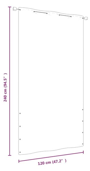 Balkonski zastor crveni 120 x 240 cm od tkanine Oxford - Crvena / 120 x 240 cm