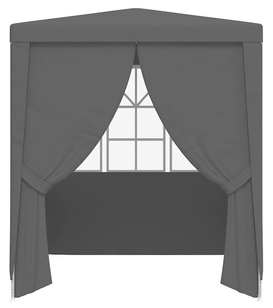 Profesionalni šator za zabave 2 x 2 m antracit 90 g/m² - Antracitno siva / 2 x 2 m