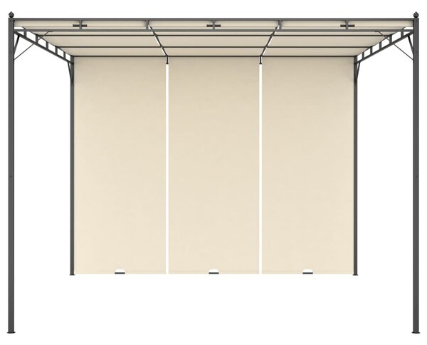 Vrtna sjenica s bočnim zastorom 3 x 3 x 2,25 m krem - Krema / 3 x 3 x 2.25 m