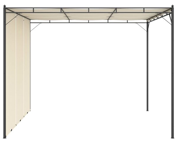 Vrtna sjenica s bočnim zastorom 3 x 3 x 2,25 m krem - Krema / 3 x 3 x 2.25 m