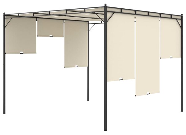 Vrtna sjenica s bočnim zastorom 3 x 3 x 2,25 m krem - Krema / 3 x 3 x 2.25 m