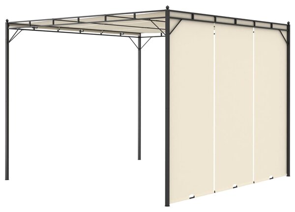 Vrtna sjenica s bočnim zastorom 3 x 3 x 2,25 m krem - Krema / 3 x 3 x 2.25 m