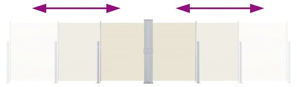 Uvlačiva bočna tenda 140 x 600 cm krem - Krema / 140 x 600 cm
