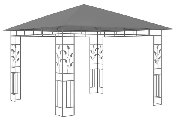 Sjenica s mrežom protiv komaraca 3x3x2,73 m antracit 180 g/m² - Antracitno siva / 3 x 3 x 2.73 m