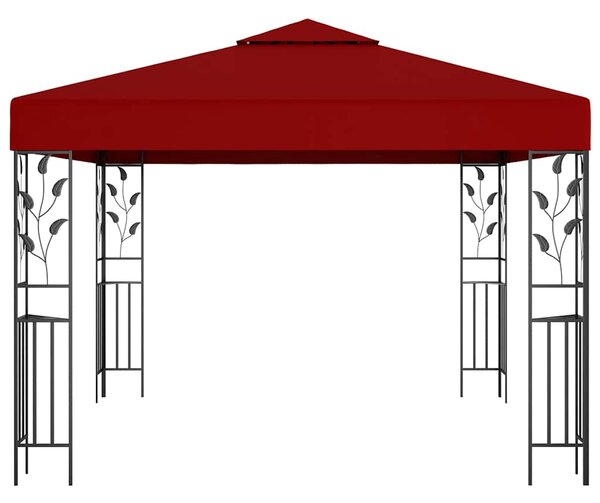 Sjenica 3 x 3 m crvena boja vina - Crvena / N/A