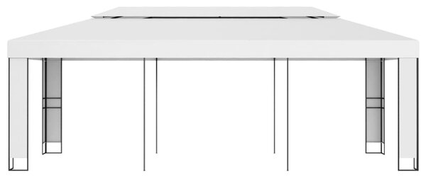 Sjenica s dvostrukim krovom 3 x 6 m bijela - Bijela / 3 x 6 m