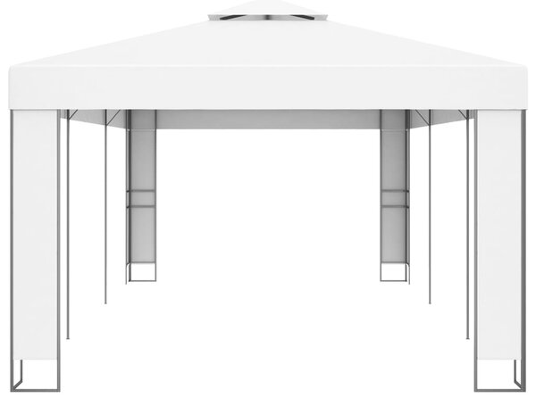Sjenica s dvostrukim krovom 3 x 6 m bijela - Bijela / 3 x 6 m