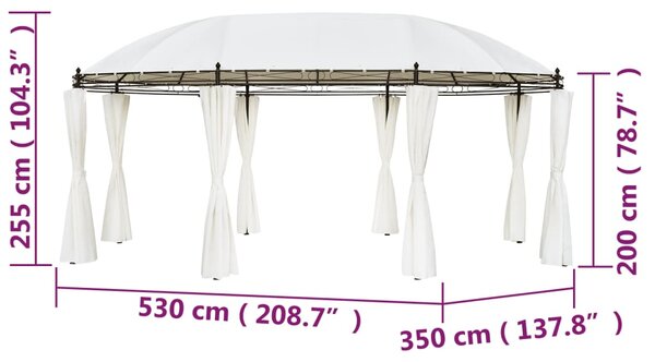 Sjenica krem-bijela 530 x 350 x 265 cm - Krema / N/A