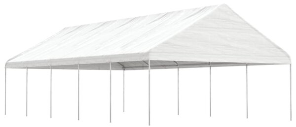 Sjenica s krovom bijela 11,15 x 5,88 x 3,75 m polietilen - Bijela / 11.15 x 5.88 x 3.75 m