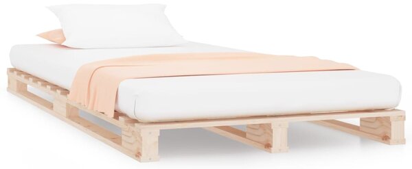 Krevet od paleta 75 x 190 cm od masivne borovine mali - Smeđa / 75 x 190 cm