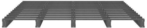 Krevet od paleta sivi 120x190 cm od masivne borovine bračni - Siva / 120 x 190 cm