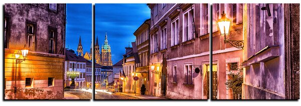 Slika na platnu - Čarobna noć stari grad - panorama 5258C (90x30 cm)