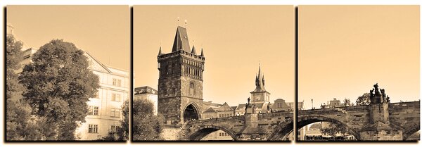 Slika na platnu - Karlov most u Pragu - panorama 5259FC (90x30 cm)