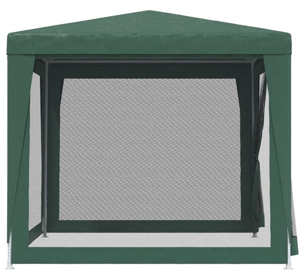 Šator za zabave s 4 mrežasta bočna zida zeleni 2,5 x 2,5 m HDPE - Zelena / 2.5 x 2.5 m