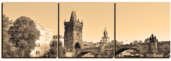 Slika na platnu - Karlov most u Pragu - panorama 5259FB (90x30 cm)