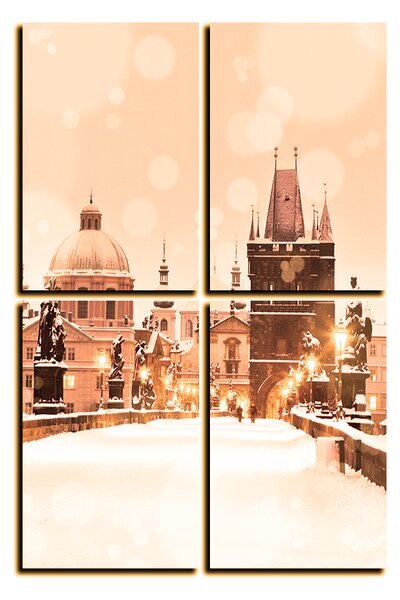 Slika na platnu - Karlov most, Mostecka kula - pravokutnik 7255FE (90x60 cm)