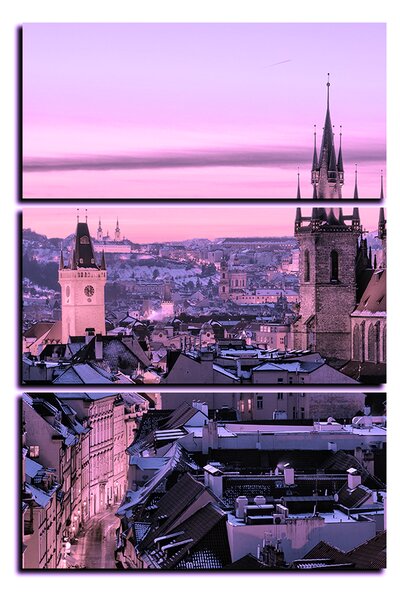 Slika na platnu - Panoramski pogled na stari Prag - pravokutnik 7256VB (90x60 cm )