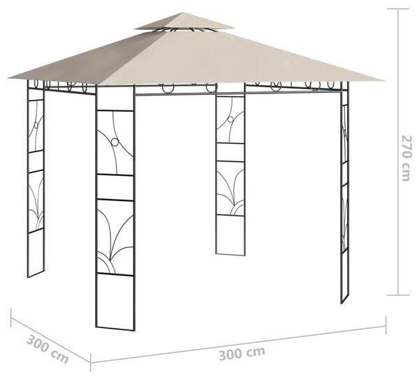Sjenica 3 x 3 x 2,7 m krem 160 g/m² - Krema / N/A