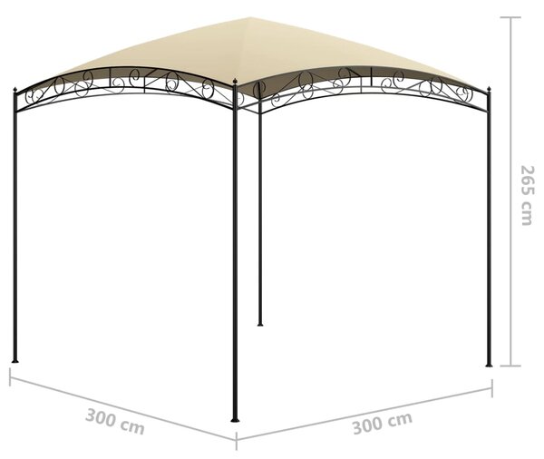 Sjenica 3 x 3 x 2,65 m krem 180 g/m² - Krema / 3 x 3 x 2.65 m