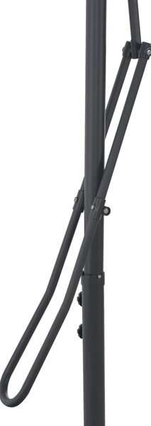 Vrtni suncobran s čeličnim stupom crni 250 x 250 x 230 cm - Crna / N/A