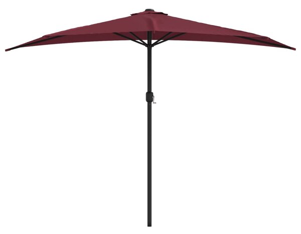 Balkonski suncobran bordo 300 x 155 x 223 cm polukružni - Crvena / N/A