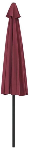 Balkonski suncobran bordo 300 x 155 x 223 cm polukružni - Crvena / N/A