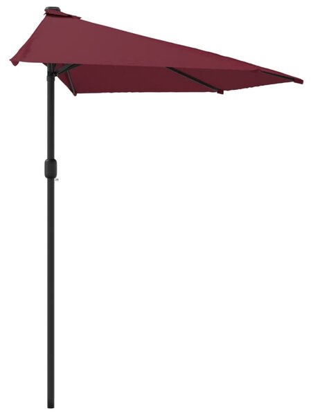 Balkonski suncobran bordo 300 x 155 x 223 cm polukružni - Crvena / N/A