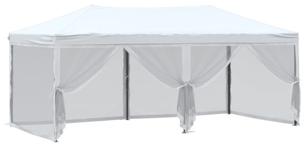 Sklopivi šator za zabave s bočnim zidovima 3 x 6 m bijeli - Bijela / 3 x 6 m