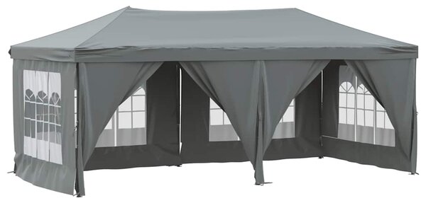 Sklopivi šator za zabave s bočnim zidovima 3 x 6 m antracit - Antracitno siva / 3 x 6 m