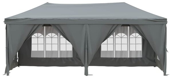 Sklopivi šator za zabave s bočnim zidovima 3 x 6 m antracit - Antracitno siva / 3 x 6 m