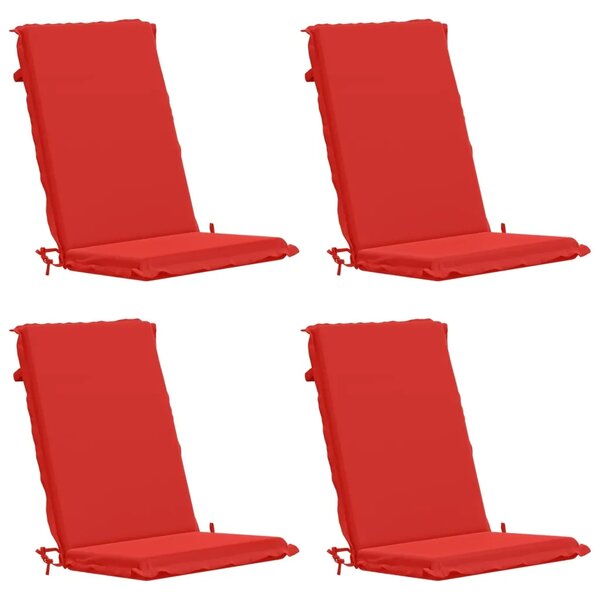 4-dijelni jastuci s visokim naslonima GEMERT 4 pcs Crvena - Crvena (poliester) 120 x 50 x 6 cm 4