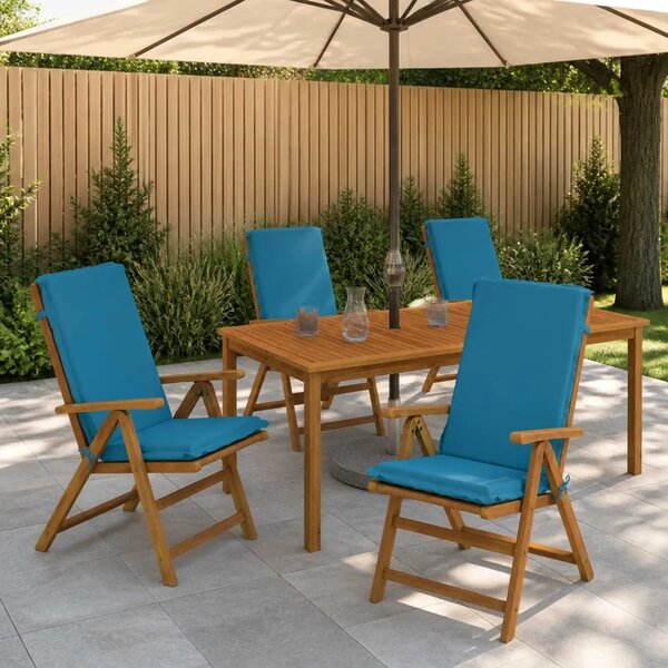 4-dijelni jastuci s visokim naslonima GEMERT 4 pcs Svjetloplava - Svijetlo plava (polister) 120 x 50 x 6 cm 4